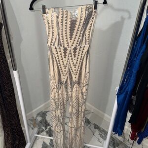 Sequin Geometric Pattern Jumpsuit